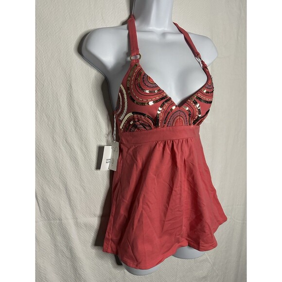 Victoria’s Secret Fashions Best Kept Secret Bra Top, Coral , Embroidered, Sequin - Picture 2 of 5